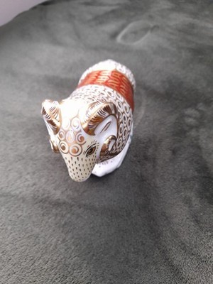 ROYAL CROWN DERBY RAM OF COLCHIS MIT GOLDSTOPPER ZERTIFIKAT UND OVP