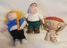 Peluche ragazzo famiglia giocattolo morbido Chris, Peter, Stewie 2005 nuovo, originale con etichette