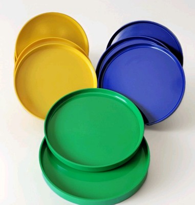Vtg MCM Heller Design by Massimo Vignelli Italy Melamine Set of 10 Plates 