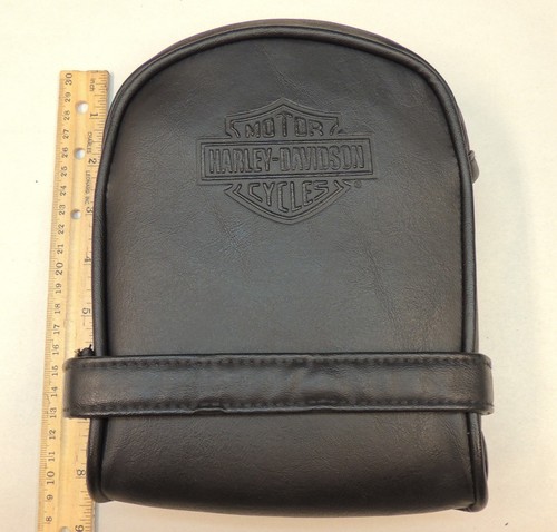 HARLEY SLIP-OVER LOW BACKREST PAD SISSY BAR PASSENGER UPRIGHT LOGO EMBOSSED