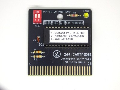 Commodore Cartridge C16 +4 116 GOLD ENIG Diagnostic DIAG264 v0.94