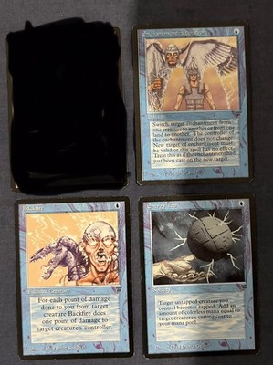 3x Legends Karten - Legends, MTG (Backfire, Energy Tap, Enchantment Alteration)