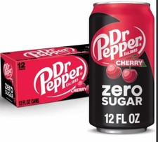 1x 12oz 12pk Dr. Pepper Cherry Zero Sugar Cans