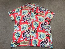Men's Hunky Trunks Short Sleeve Hawaiian Party Funky Pattern Shirt Size UK L
