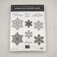 Stampin Up SPARKLING SNOWFLAKES Photopolymer Stamp Set of 10 Let it Snow Winter