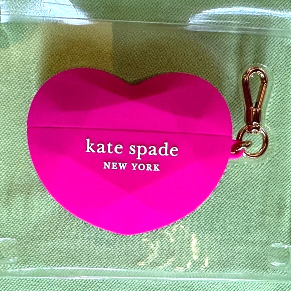 KATE SPADE AIRPODS PRO CASE GALA 3D CANDY HEART :NIB COSMIC PINK