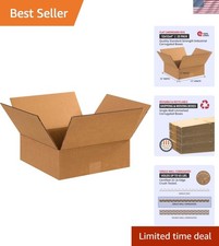 12 x 12 x 4 Corrugated Cardboard Boxes, Flat 12"L x 12"W x 4"H, Pack of 25  ...