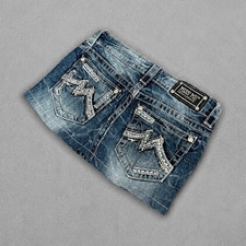 Miss Me Damen Denim Minirock kurz blau Gr. XS...