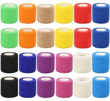 24pcs Self Adhesive Bandage Wraps, 2in 5 Yards, 12 Colors, Vet Wrap for Sport...