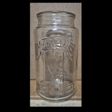 Planters Nuts Mr. Peanut Embossed Clear Glass...