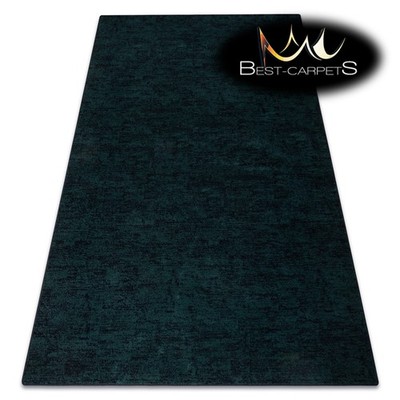 Orientalische NATURWOLLE Teppiche ''OMEGA'' DUKE Melange Smaragd Grün Schwarz Beste Qualität