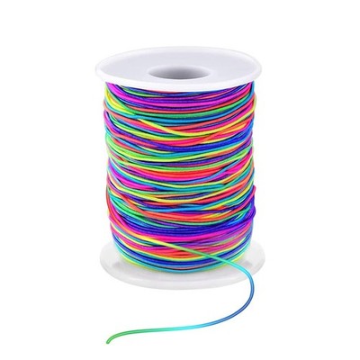 LUSTEMBER 1mm Stretchy Bracelet String, Sturdy Rainbow 164 Feet,