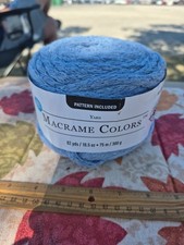 MACRAME COLORS in CORNFLOWER BLUE by Loops  Threads 82yds/75m 10.5oz/300g NEW
