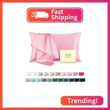 Natural Mulberry Silk Pillowcase for Hair and Skin Standard Size 20"X 26" Case w