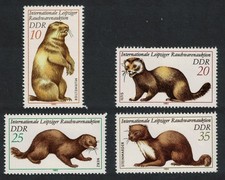 Rodents Fur Animals 4v GDR 1982 MNH SG#E2386-E2389 MI#2677-2680