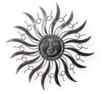 Wanddekoration Metall Sonne Durchmesser 55 Cm Wanddeko Metallbild Wandbild