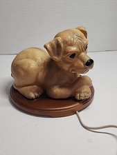 Vintage  Plastic Puppy Dog Child Nursery Night Light Lamp