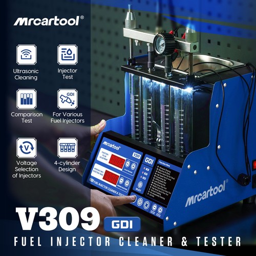 V309 Ultrasonic Fuel Injector Tester&Cleaning Machine Upgrade 4-Cyliner for GDI - Picture 2 of 13