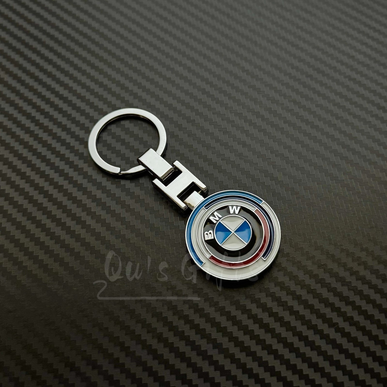 BMW 50th Anniversary Double-Sided Logo Enamel Keychain US Seller Free Shipping