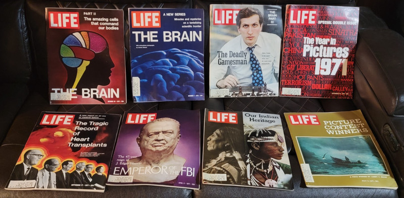 8 Vintage 1971 LIFE Magazines