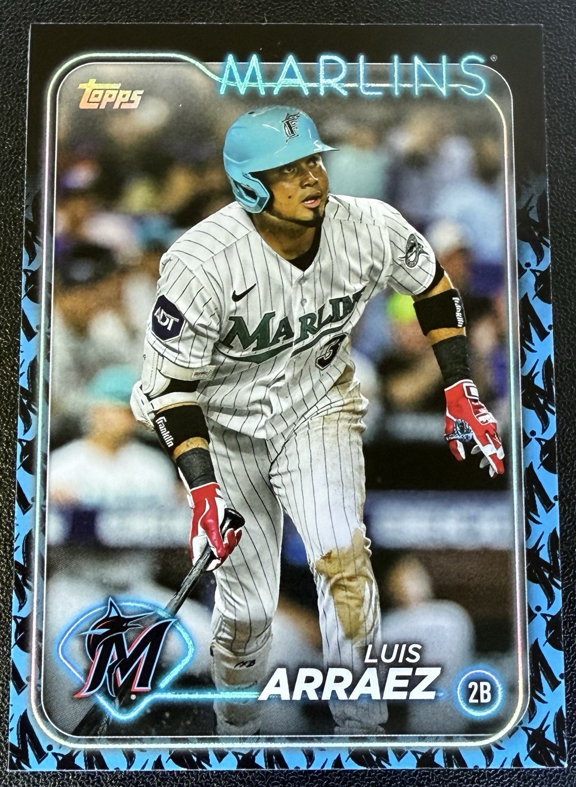 Luis Arraez -2024 Topps Team Color Border SP Variation SSP Case Hit Marlins #299