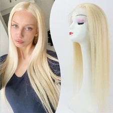 Silk Top Full Lace Wig #613 Blonde Real Virgi...