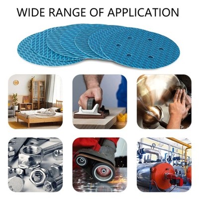 100Pcs 5inch 8 Hole Sandpaper Woodworking Metal Grinding Disc Abrasive Polishing
