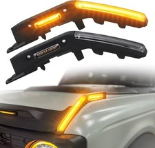Hood Led Drl Trail Sight Light With Built-in Marker For 2021-2025 Ford Bronco
