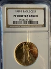1989 $25 American Gold Eagle NGC PF70