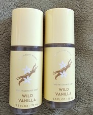 2 NEW Bath  Body Works Wild Vanilla Travel Size Fine Fragrance Mist, 2.5 oz