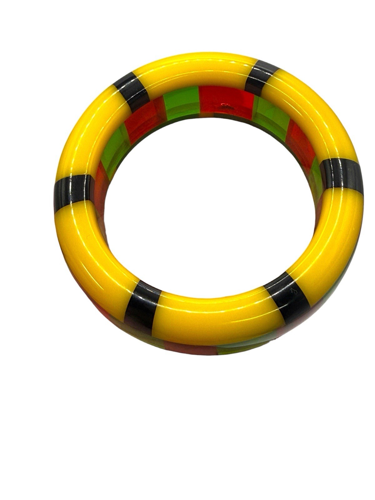 Shultz Bakelite Bracelet Checkered Checkerboard C… - image 3