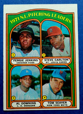 1972 Topps #93 NL 1971 Pitching Leaders Baseball Card EX/MT