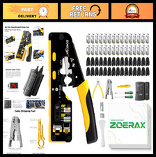 Ethernet Crimping Tool Kit - Cat7 RJ45 Pass Through Crimper Connectors