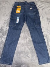 Carhartt Womens Rugged Flex Relaxed Fit Double Front Jeans Womens Size 8 NWT