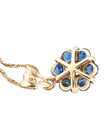 ESTATE SOLID 14K YELLOW GOLD BLUE SPINEL CZ PENDANT 20" NECKLACE #7920 — photo 4