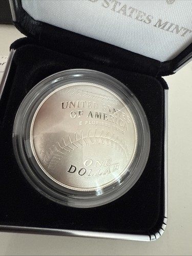 RARE 2014 P MLB Baseball Hall of Fame Proof Silver Dollar HOF Coin Box + COA - Picture 4 of 7