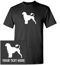 Portuguese Water Dog Silhouette T-Shirt, Men Women Kids Long Tank Custom Tee
