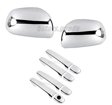 Accessories Chrome Mirror + Door Handle Covers Trims For 2011-2020 Toyota Sienna