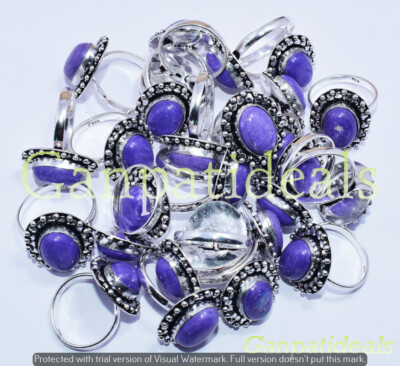 Charorite Gemstone Ethnic Handmade 5pcs Fashion Rings Lot RLL-1567