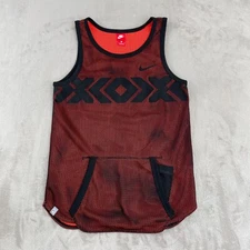 Nike Air Pivot Mesh Jersey Men Small Orange Black Tank Top Performance NWOT