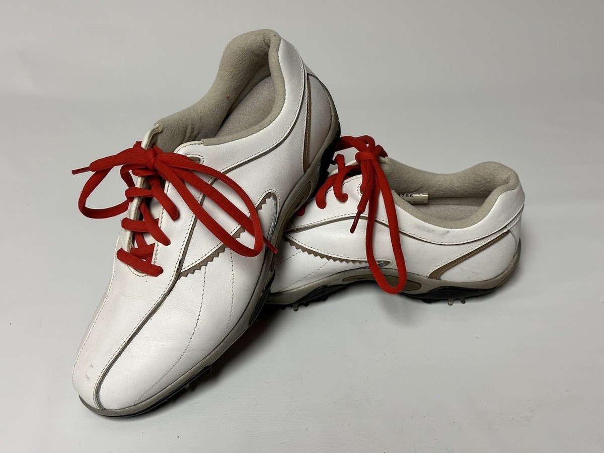 FootJoy Women's Size 9W Summer Series Golf Shoes White/Taupe 98756 Golf  Spikes