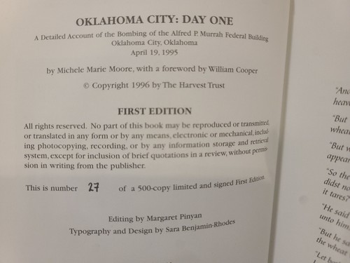 Oklahoma City: Day One (First Edition 1996 signed) Foward By William Cooper RARE - Picture 11 of 16