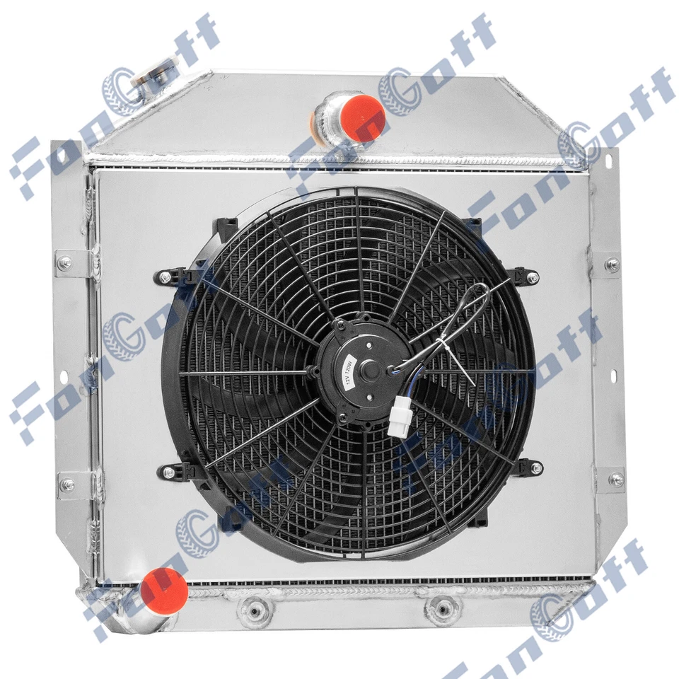 3 Row Radiator Shroud Fan For 51-1957 International Harvester Truck L6 3.6 3.9L Foto 3 de 4
