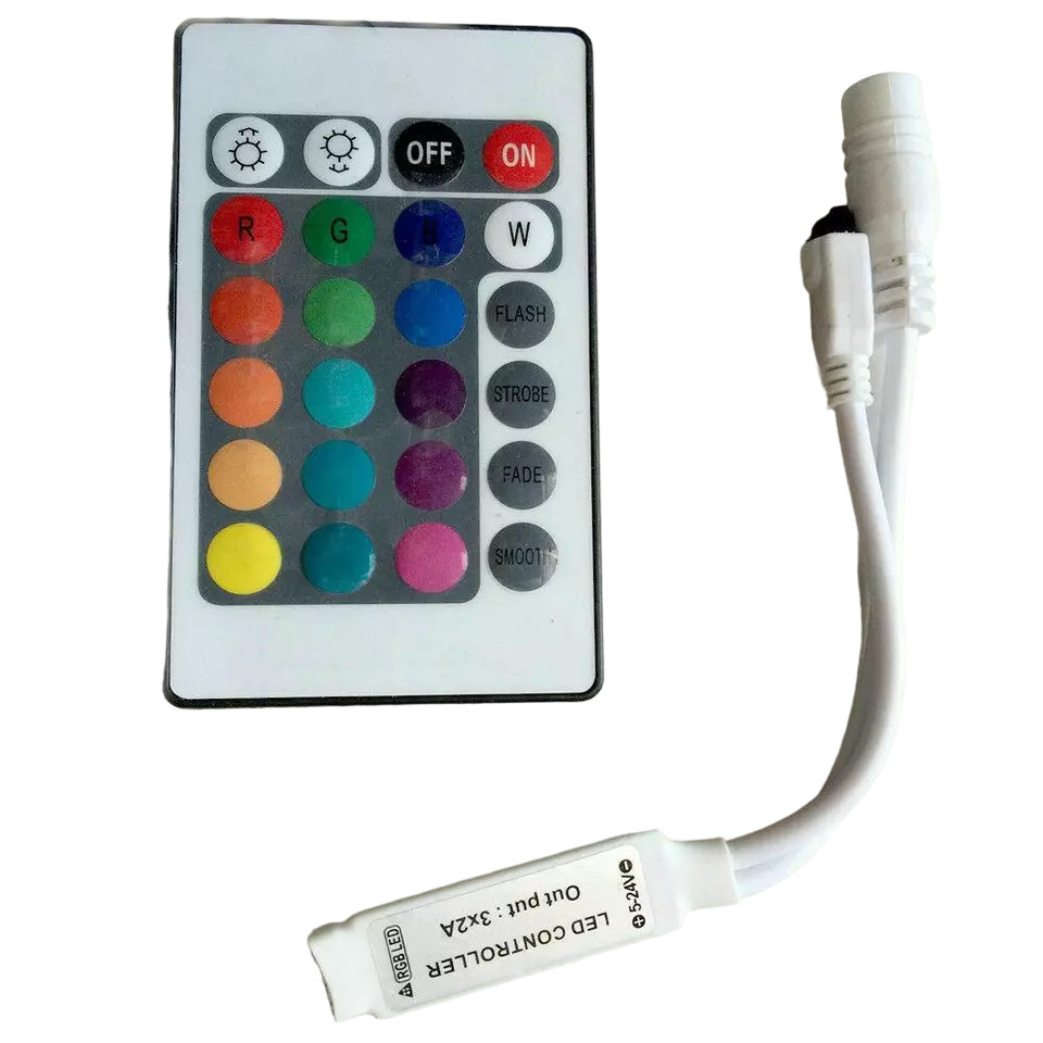 Guirlande lumineuse LED fluo étanche 12 V avec télécommande, bande flexible de 1 à 5 m_voghion.com