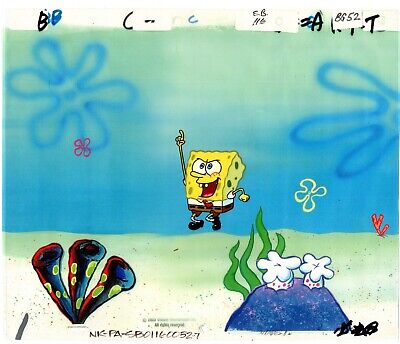 Original Production CEL of Spongebob Season 01 + copy background