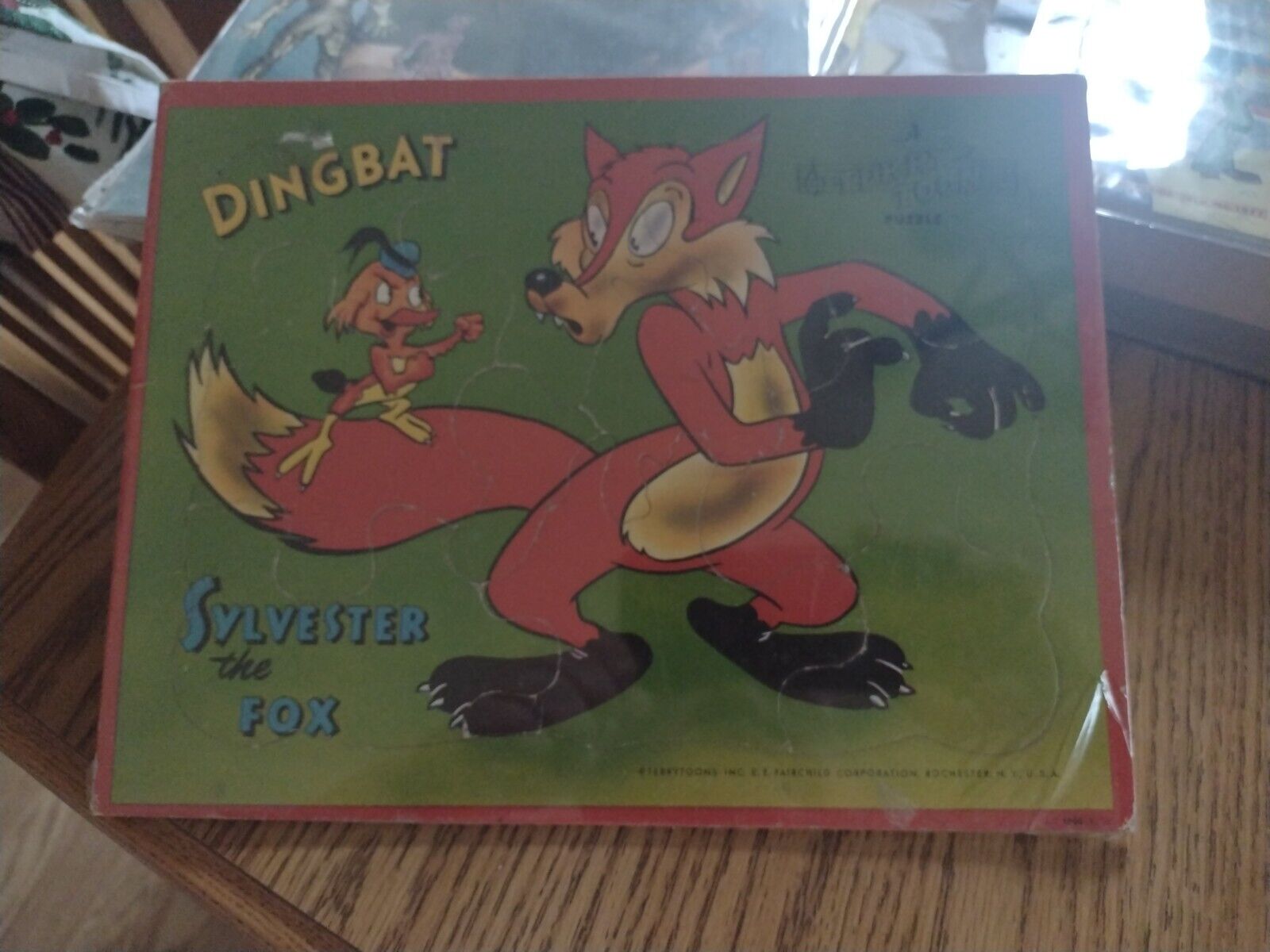 TERRYTOONS SYLVESTER THE FOX 1950"S RARE PUZZLE 1940'S/1950"S 