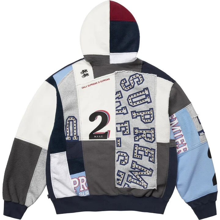 新品　Supreme Patchwork Zip Up Sweatshirt Supreme Patchwork Zip Up Hooded Sweatshirt (FW22) - $198