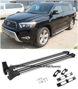 For 08 13 Toyota Highlander Aluminum Side Step Rail Nerf Bars Image Is Loading For 08 13 Toyota Highlander Aluminum Side Step