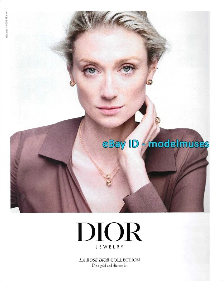 DIOR Jewelry 1 Page Magazine PRINT AD 2022 ELIZABETH DEBICKI la rose dior
