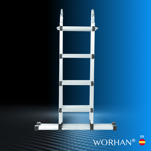WORHAN® Escalera Aluminio Telescopica Multifuncion Multiuso Aluminio Plegable - Imagen 49 de 73
